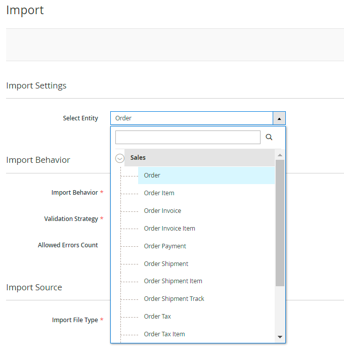 magento 2 import orders one time import