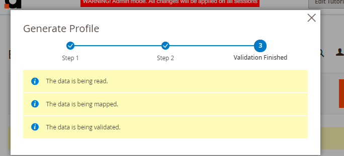 magento 2 import orders success validation