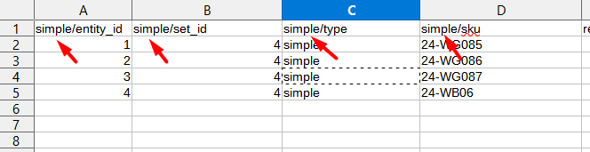 magento 2 import products customentitykey
