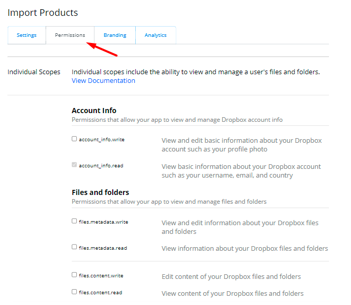 magento 2 import products dropbox step 3
