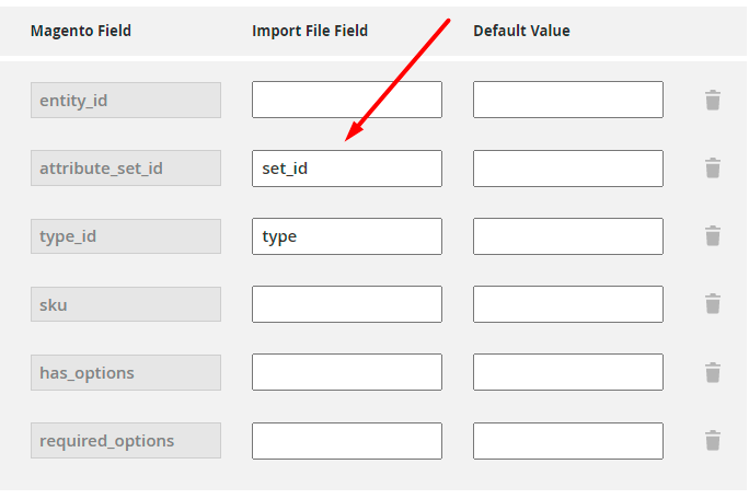 magento 2 import products productfieldmapping