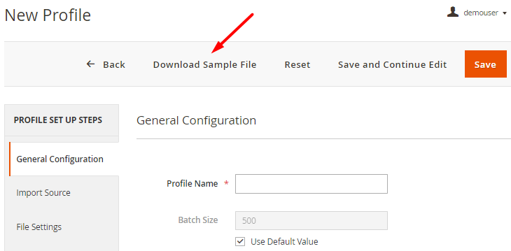 magento 2 import products sample file