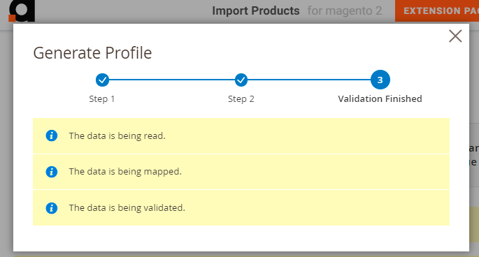 magento 2 import products validationsuccess