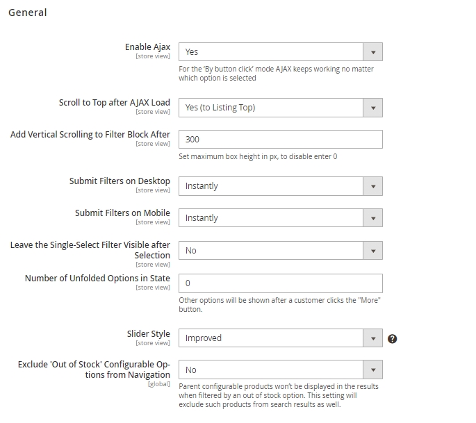 Guide for Elastic Layered Navigation for Magento 2 (settings) [Amasty  Extensions FAQ]