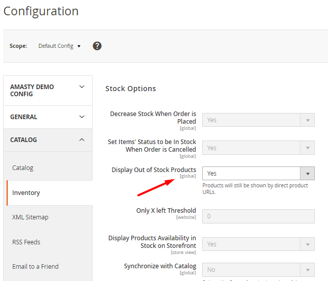 magento 2 improved layered navigation general stock options