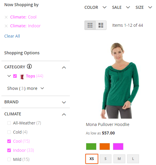 magento 2 improved layered navigation highlight filters custom