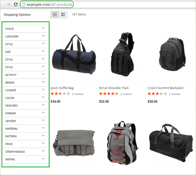 magento 2 improved layered navigation magento 2 navigation general all products front