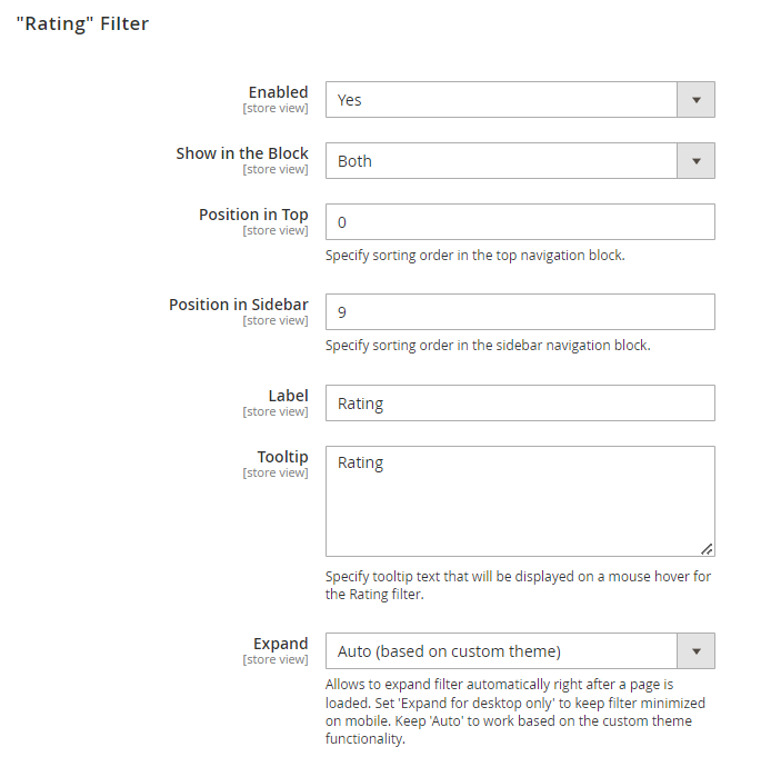 magento 2 improved layered navigation rating filter 2309