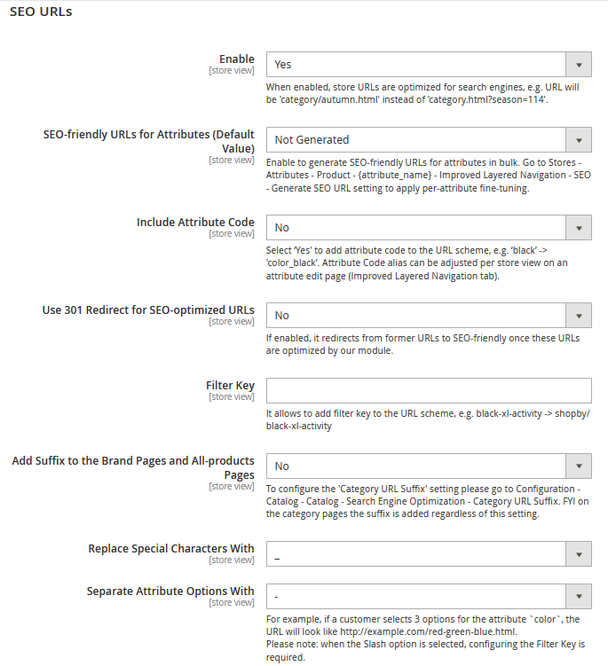 magento 2 improved layered navigation seo settings 1 2409