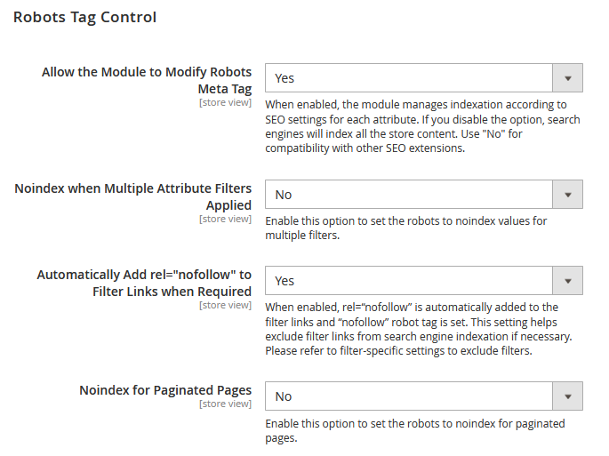 magento 2 improved layered navigation seo settings 2 2409
