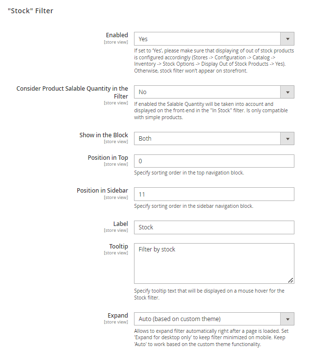 magento 2 improved layered navigation stock filter 2309