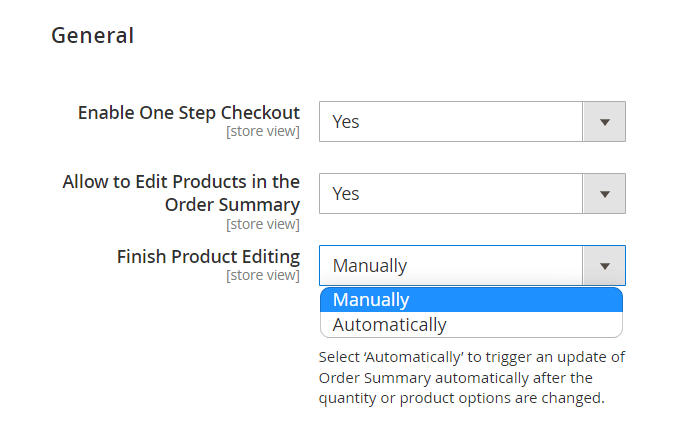 magento 2 one step checkout osc general product editing