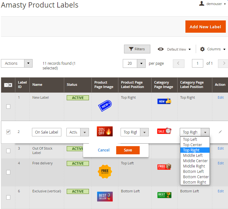 Labels By Category