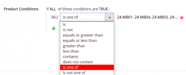 magento 2 product labels condition types 600