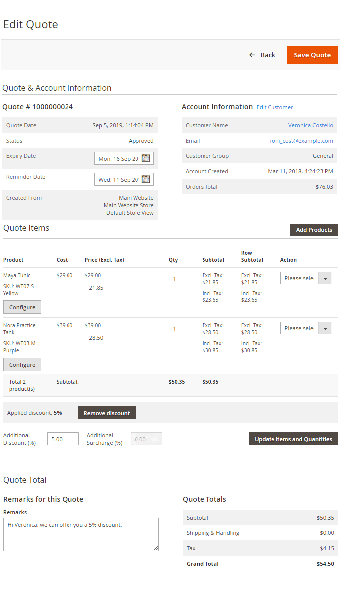 magento 2 request a quote edit quote 1 1