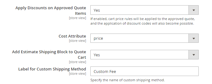 magento 2 request a quote quote discounts and shipping estimates