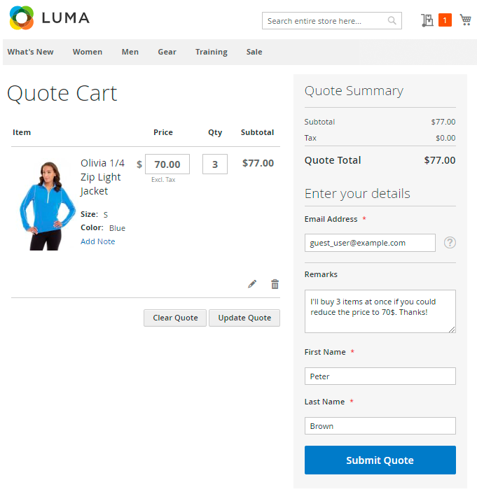 magento 2 request a quote request a quote guest