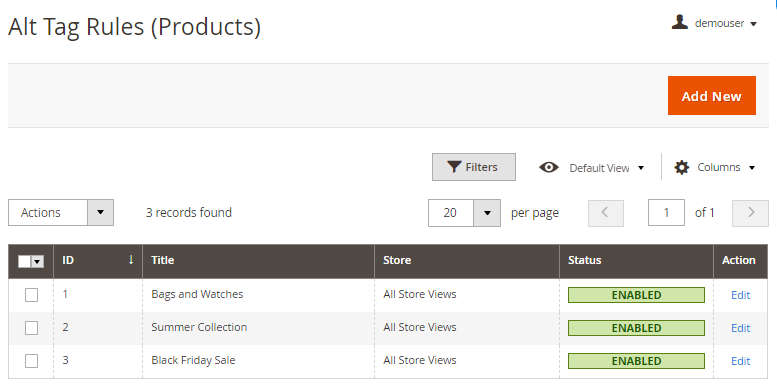 magento 2 seo toolkit m2 alt tags grid
