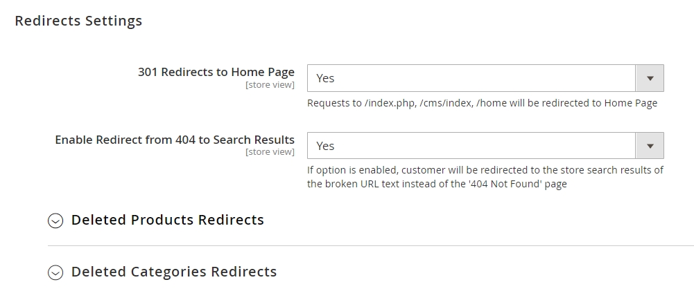 magento 2 seo toolkit m2 deleted redirects