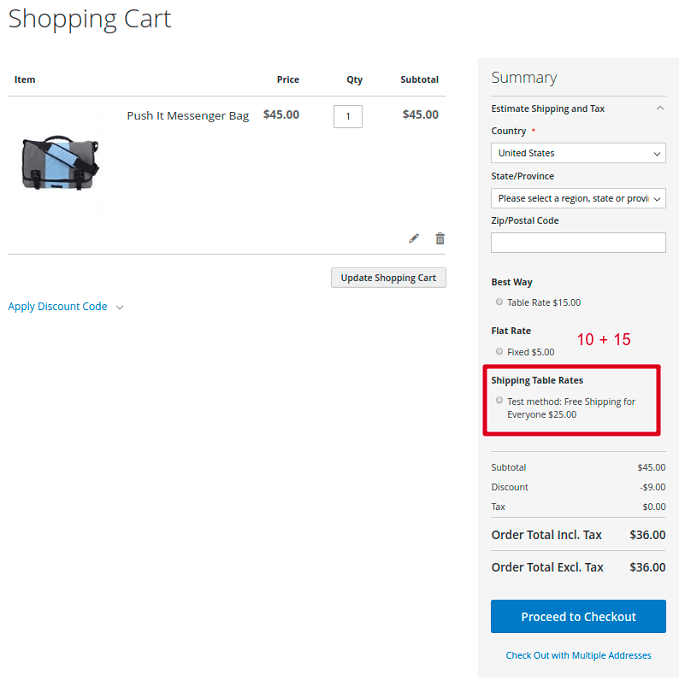 magento multiple table rates