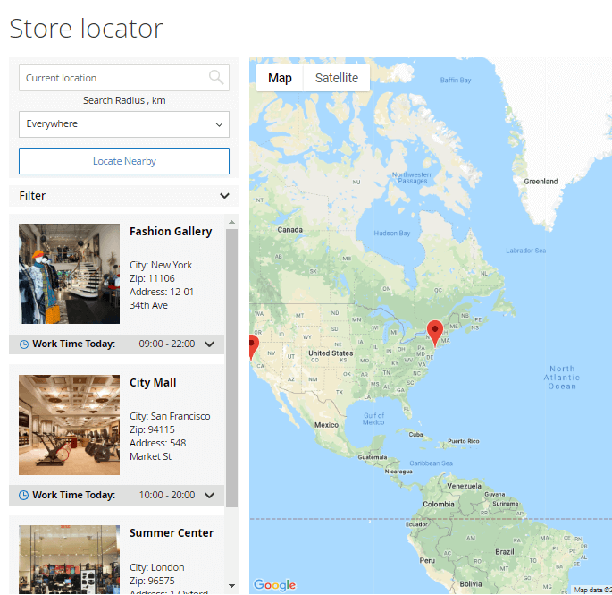 magento 2 store pickup all stores
