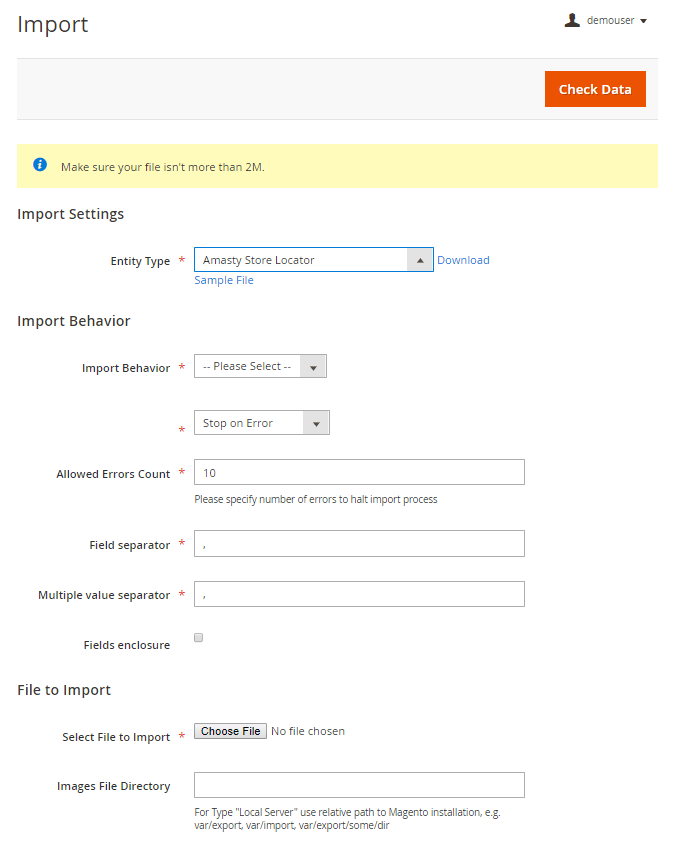 magento 2 store locator m2 import