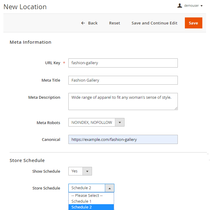 magento 2 store locator m2 new location meta schedule