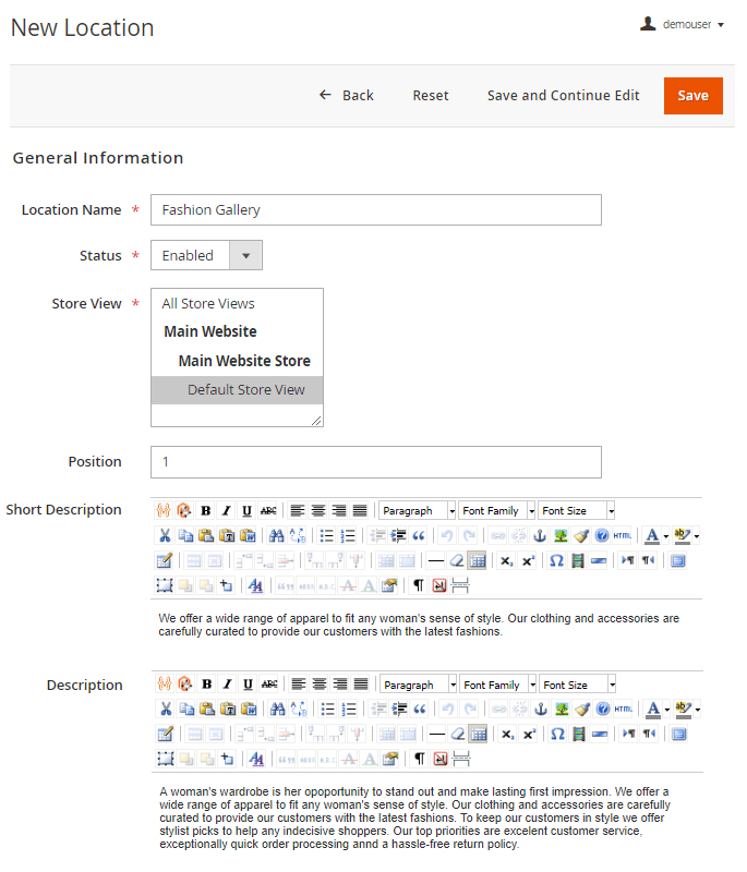 magento 2 store locator m2 new location