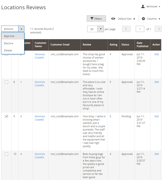 magento 2 store locator m2 reviews grid