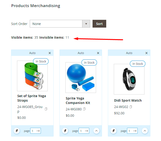 magento 2 automatic categories invisible items