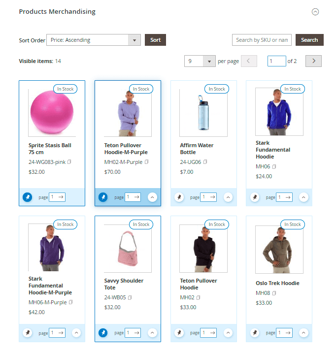 magento 2 visual merchandiser products merchandising