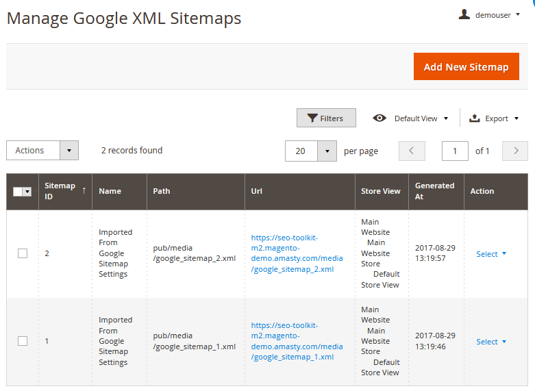 Google xml deals sitemap