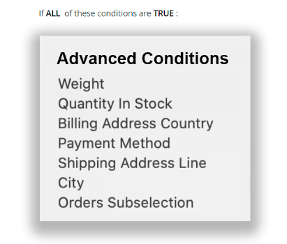 advanced conditions magento advanced conditions