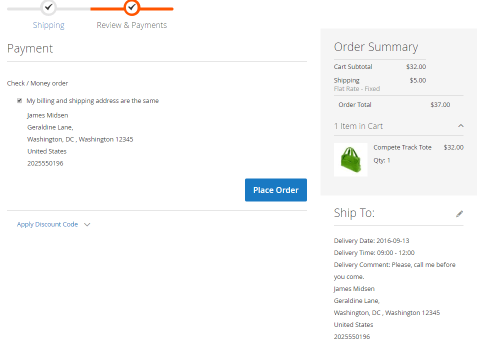 Magento Delivery Date Extension Estimated Shipping Date