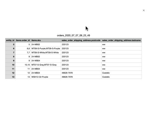 column naming in export file magento 2 export file naming