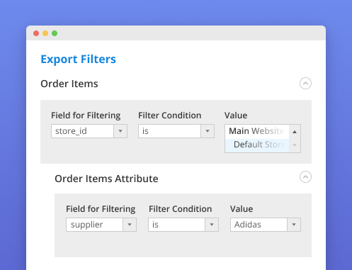 magento 2 filters for order export