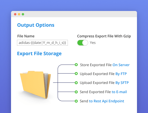 magento 2 output export file