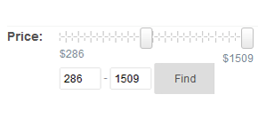 Price slider is a very neat way to select product price ranges Magento price slider