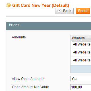 Magento 2 gift card