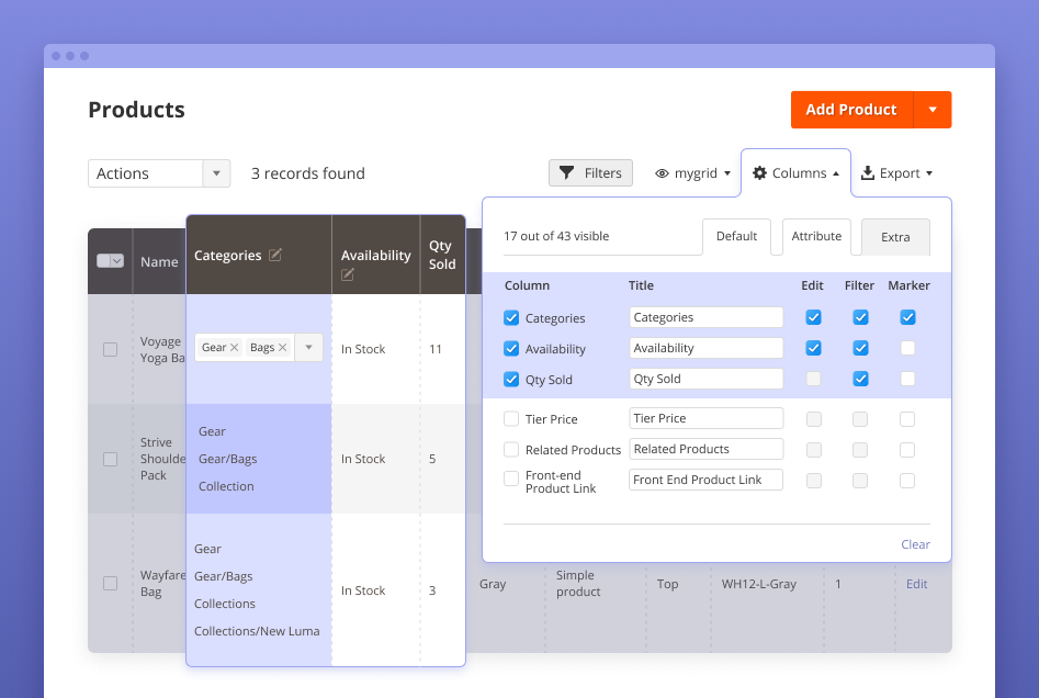 extra columns magento 2 extra columns
