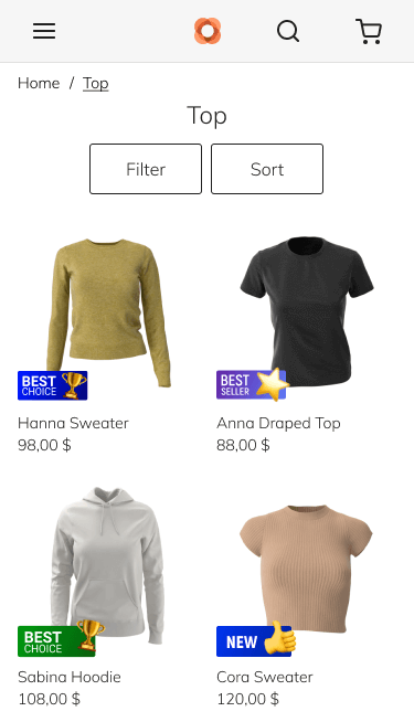 pwa labels for magento 2 labels on pwa category page