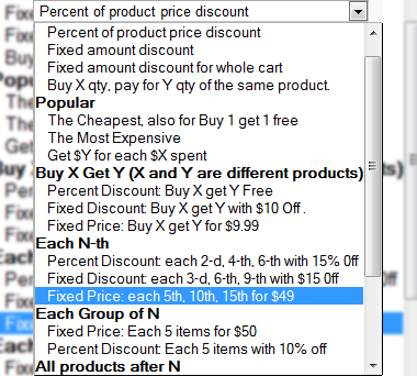 Create any kind of a fixed value discounts magento discount rules
