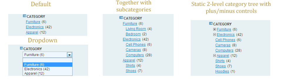 You can easily display categories and sub-categories with Improved Navigation extension Magento categories menu