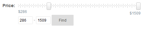 Use a price slider to quickly limit product price ranges Magento price slider